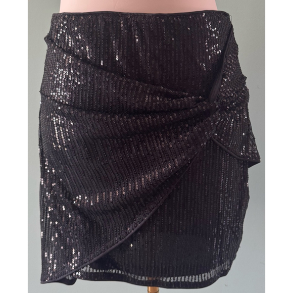 Women's Kate Kasin Skirt, Size L, Black, Sequin - Picture 1 of 4